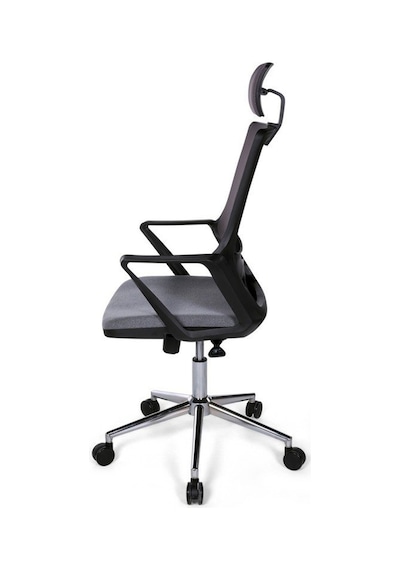 Ofisbazaar Lizz Gri Fileli Yönetici Koltuğu Ergonomik Başlıklı Ofis Koltuğu Gri Gri