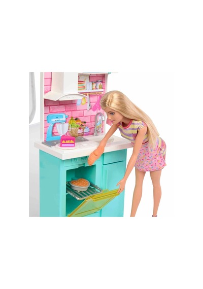 Barbie Brooklyn Ve Malibu Pasta Yapıyor Oyun Seti Hjy94