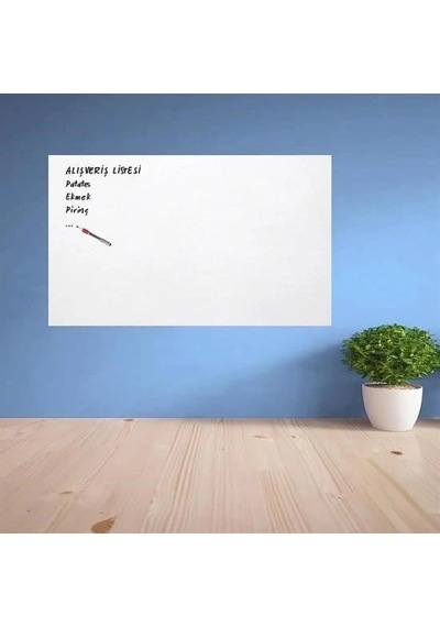 Ders Çalışma Yazı Tahtası Manyetik Duvar Stickerı 100x60 Cm Çok Renkli