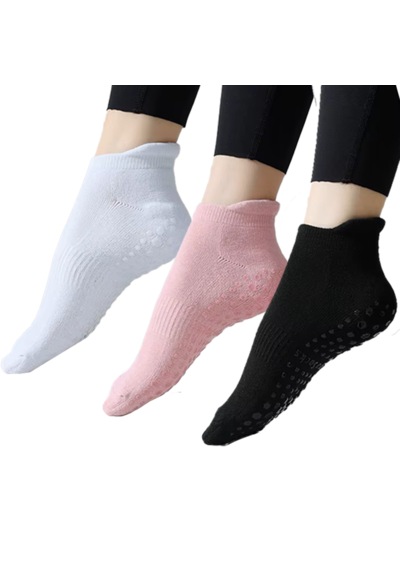 Xtr Fitness Yoga Ve Pilates Için Kaydırmaz Tabanlı Kısa Çorap 3'lü Set