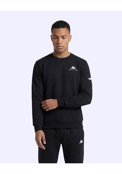 Kappa Talie Crewneck Erkek Siyah Regular Sweatshirt