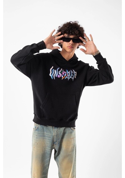Tarzsokak Unsober Baskılı Oversize Unisex Siyah