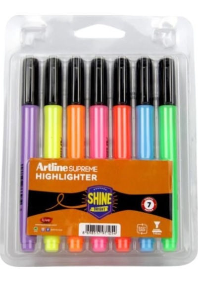 Artline Supreme Fosforlu Kalem Seti 7 Renk
