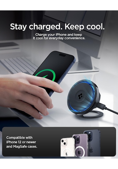 Mag Fit Kickstand Manyetik Kablosuz Şarj Cihazı/özel Fanlı Isı Düşürücü İphone İçin Magsafe Özellikli Cryomax S310wck - Ach07977 Çok Renkli Mag Fit Kickstand Manyetik Kablosuz Şarj Cihazı/özel Fanlı Isı Düşürücü İphone İçin Magsafe Özellikli Cryomax S310wck - Ach07977 Çok Renkli