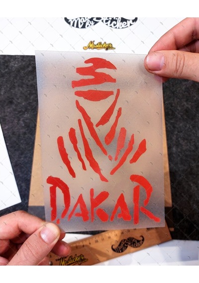 Bay Etiket Rfhlm56 Reflektif Dakar Sticker Kirmizi Renk