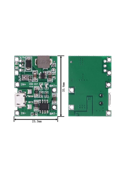 TP4056 2A Lipo - Li Ion Micro USB Pil Şarj Devresi + Voltaj Yükse