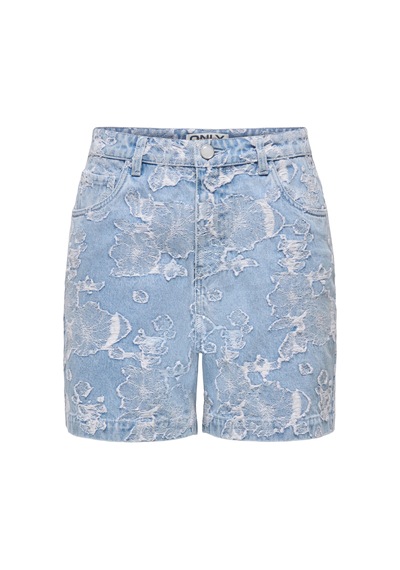 Only Onlphıne-aude Jaquard Dnm Shorts Qyt Kadın Mavi Şort - 15379250