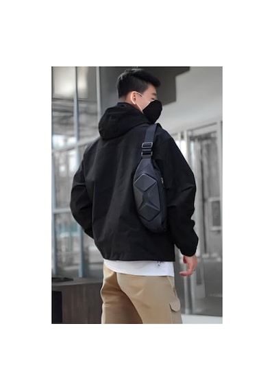 2As Suya Dayanıklı Unisex Bel Çantası - Fonksiyonel Tasarım 341 Siyah