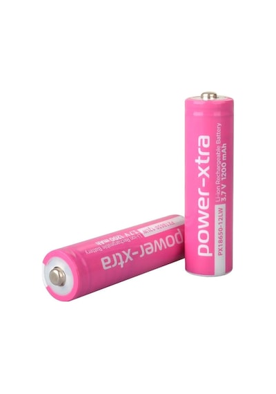 Power-xtra Px18650-12lw - 3.7v 1200 Mah Li-ion Şarjlı Pil - Başlı - 0.5c