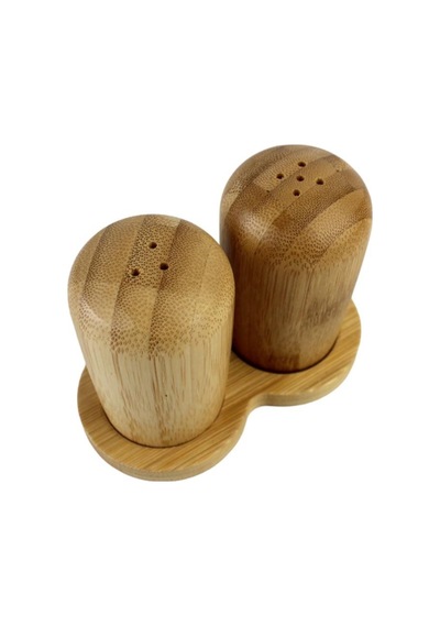 Stantlı Bambu Tuzluk Biberlik 250ml Baharatlık
