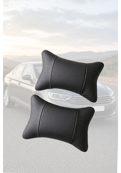 Chevrolet Kalos Uyumlu Set Lüks Deri Kemer Koruyucu Deri Yastık Siyah