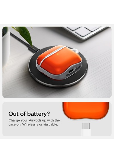 Airpods 4 İle Uyumlu Kılıf Classic C1 Tangerine - Acs08647