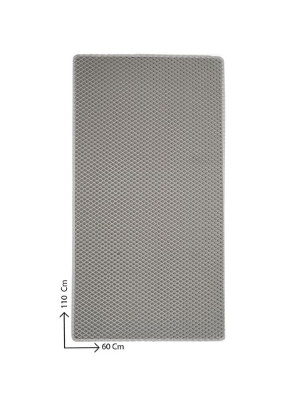 60x110 Cm Hücreli Kedi Kumu Paspası Kedi Matı Kedi Tuvalet Önü Paspası Açık Gri