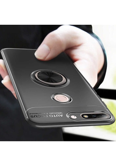 Huawei Y7 2018 Kilif Yüzüklü Magnetli Ravel Case 389753847