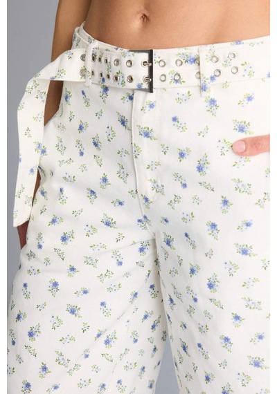 Defacto Afra X Defacto Normal Bel Gabardin Bermuda H2627ax26smwt84 Beyaz-wt84