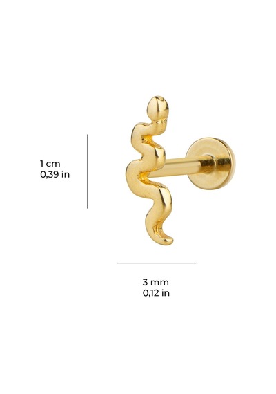 Goldkupe Yılan Altın Piercing-6463
