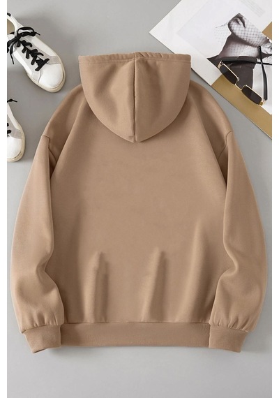 Uyguntarz Unisex Su Avatar Baskılı Sweatshirt Bej