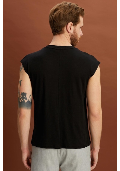 Alexander Gardi Alexandergardı Pamuklu Kolsuz T-shirt E21-71000 001