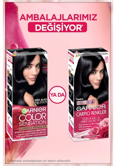 Çarpıcı Renkler, 1.0 Ekstra Yoğun Siyah, Kalıcı Krem Saç Boyası, Demikit