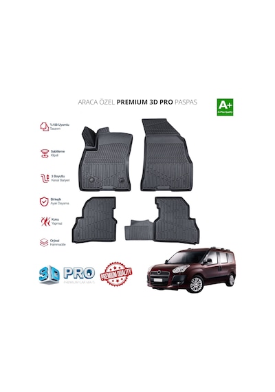 Doblo Araca Özel 3d Paspas 2010 2011 2012 2013 2014 2015 2016 2017 2018 2019 2020 2021 2022