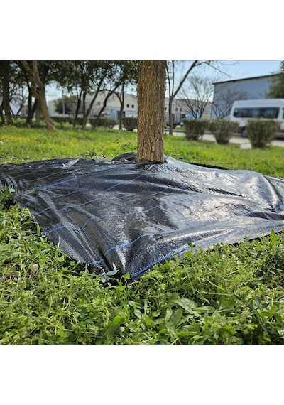 5x5 Metre Ağaç Koruma Örtüsü Ve Sabitleme Çivisi Yer Örtüsü Yabani Ot Engelleme Paspası Ağaç Dibi Bezi Sulzer Kumaş