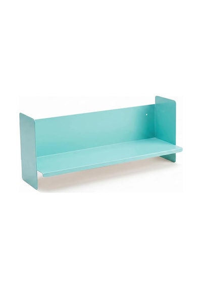 Mavi Metal Duvar Rafı - Masa Üstü Kitaplık Ve Çok Amaçlı Ofis Düzenleyici 21x70 Cm Diğer