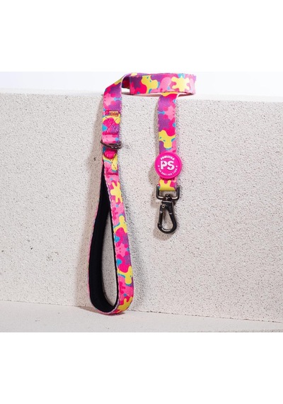 Rosea Camouflage Leash Kedi Köpek Sevk & Gezdirme Kayışı Köpek Uzatma Tasması-1,5cm Pembe