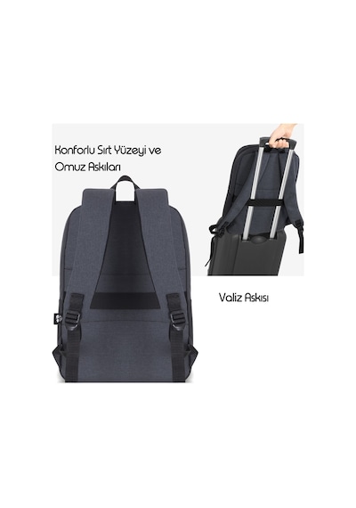 Mack MCE-1103 Unicity Eco 15.6" Notebook Sırt Çantası Siyah