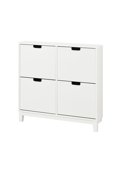 Ayakkabı Dolabı, Stall Beyaz Renk Meridyendukkan 96x17x90 Cm, 4 Bölmeli Ayakkabılık