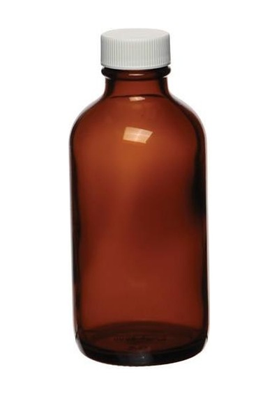 Kahverengi Ilaç Şişesi Toptan Kapaklı 100 Ml. 50 Adet