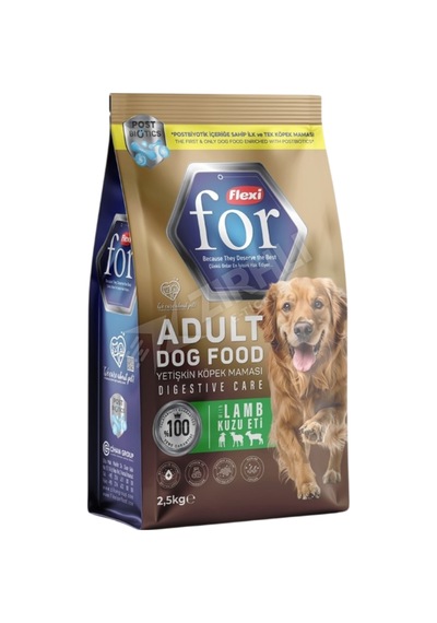 4 Adet Flexi For Kuzu Etli & Pirinçli Yetişkin Köpek Maması 2,5 Kg