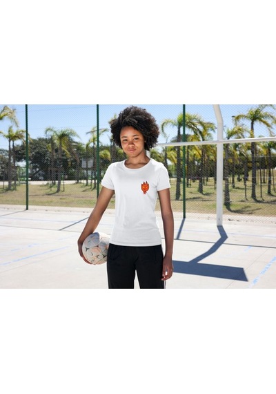 Alpşan Ticaret Ateş Ve Su Baskılı Çift Tişört Yetişkin Çocuk T-shirt Beyaz