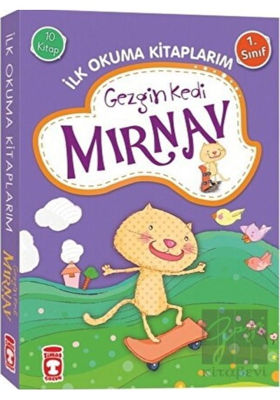 Gezgin Kedi Mırnav - İlk Okuma Kitaplarım Set (10 Kitap Takım) Timaş Çocuk  -  Timaş Çocuk