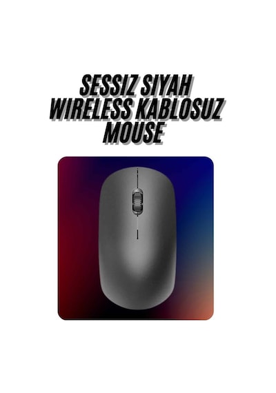 Kablosuz Bağlantı Yüksek Hassasiyetli Kablosuz Wireless Siyah Mouse - Lisinya Diğer