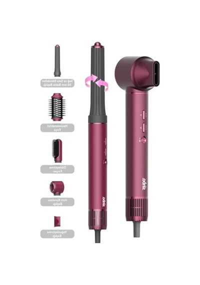 Uzun Multi-styler Saç Şekillendirici, 5in1 Hava Üflemeli