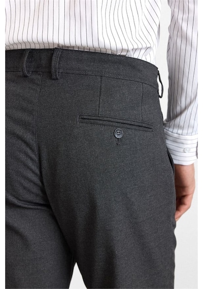 Süvari Antrasit Slim Düz Twill Normal Bel Casual Pantolon Spn2020500035-s08