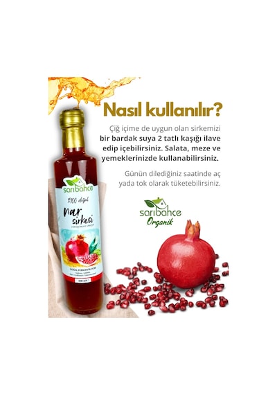 Nar Sirkesi 500 Ml - Organik Doğal Fermantasyon