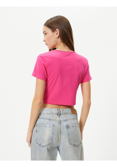 Koton Crop Tişört Korse Görünümlü Dar Kalıp Kısa Kollu U Yaka Pamuklu Fuşya 4sal10048ık 4SAL10048IK303 Fuşya Koton Crop Tişört Korse Görünümlü Dar Kalıp Kısa Kollu U Yaka Pamuklu Fuşya 4sal10048ık 4SAL10048IK303 Fuşya