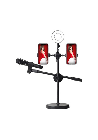 Çekim Işıklı Telefon Tutucu Makyaj Işığı Live Profesyonel Canlı 4 In 1 Işıklı Stand