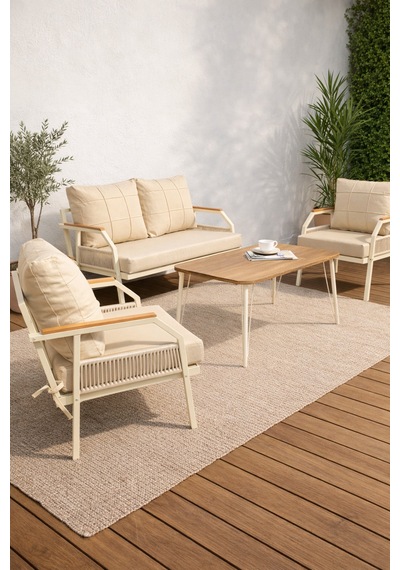 Daisy Krem 211 Masalı Bej Bahçe Mobilya Seti Balkon Teras Oturma Grubu Dış Mekan Şık Tasarım Daisy Krem 211 Masalı Bej Bahçe Mobilya Seti Balkon Teras Oturma Grubu Dış Mekan Şık Tasarım