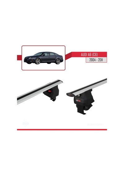 Audi A6 4f/c6 2004-2011 Arası İle Uyumlu Ace-4 Ara Atkı Tavan Barı Gri
