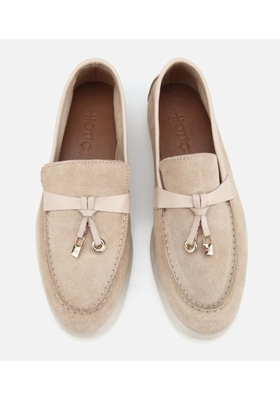 Hotiç Kadın Süet Deri Bej Tokalı Günlük Loafer 01ayh325070a310 01ayh325070a310