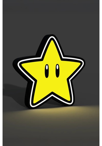 Süper Mario Yıldız Dekoratif Led Aydınlatma Çok Renkli