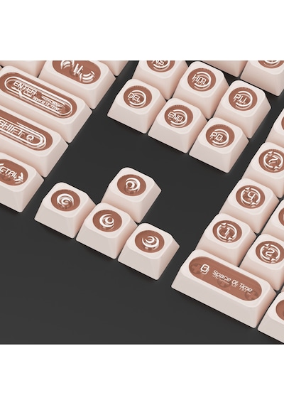 Mekanik Klavye Keycap -136 Tuşlu Kahve Opal Tuş Takımı