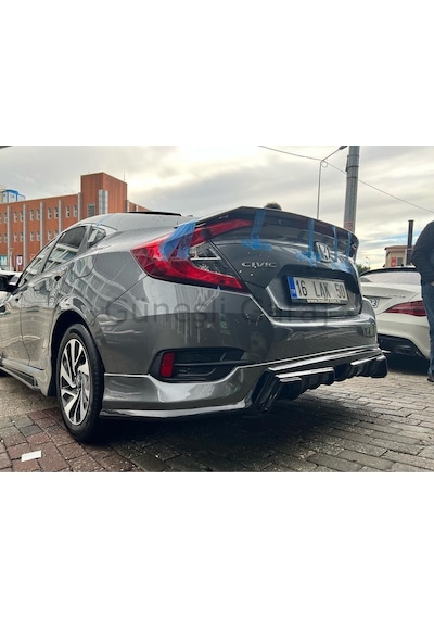 Honda Civic Fc5 2019-2021 Makyajlı Kasa Uyumlu Mugen Body Kit Seti Boyasız Plastik