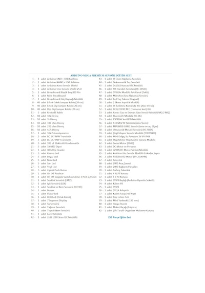 Arduino Mega Premium Pro Sensör Eğitim Seti