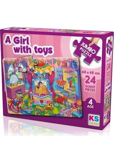Ks Puzzle A Girl With Toys Jumbo Puzzle