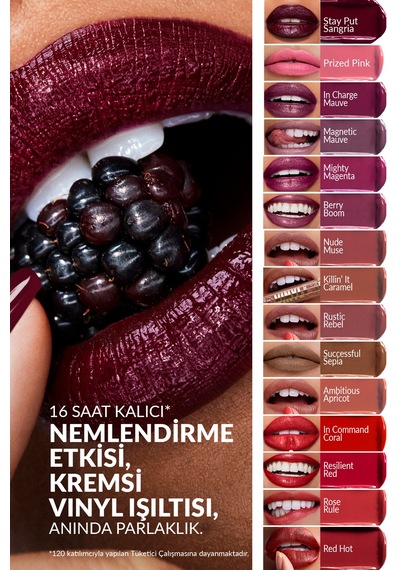 Power Stay Kremsi Vinyl Likit Ruj - Rustic Rebel 0