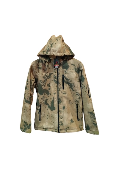 Mysia Jandarma Kamuflaj Desen Softshell Kapşonlu Mont - Xxl