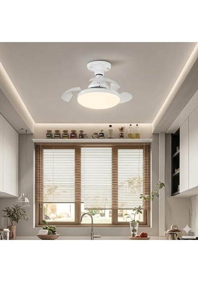 Dolunay Fanlı Led Ampul - 72w 7850 Lümen - 3 Renk Yanma Modlu Beyaz, Gün Işığı, Natural - Uzaktan Kumandalı, C Diğer